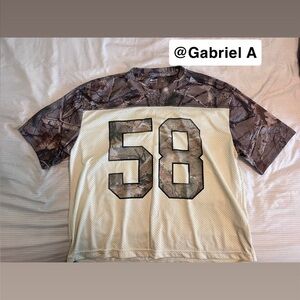 Camo and Cream Men's Sports Shirt
